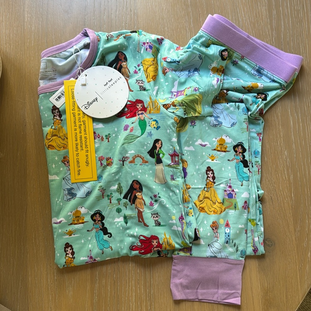 Little Sleepies Disney Princess pjs sz 16